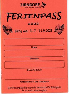 Titelseite Zirndorfer Ferienpass
